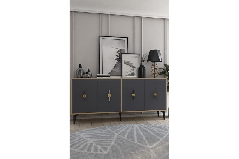 Thylen Konsollbord 180 cm - Eik/Antrasitt - Møbler - Bord - Avlastningsbord & sidobord - Konsollbord & gangbord