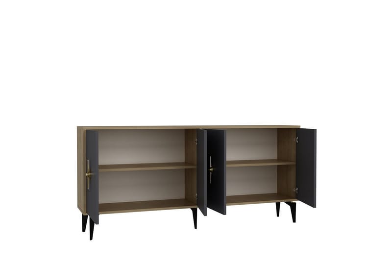 Thylen Konsollbord 180 cm - Eik/Antrasitt - Møbler - Bord - Avlastningsbord & sidobord - Konsollbord & gangbord