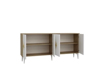 Thylen Konsollbord 180 cm - Eik/Hvit - Møbler - Bord - Avlastningsbord & sidobord - Konsollbord & gangbord