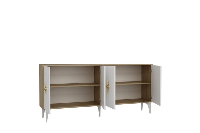 Thylen Konsollbord 180 cm - Eik/Hvit - Møbler - Bord - Avlastningsbord & sidobord - Konsollbord & gangbord