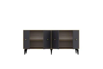 Thyros Konsollbord 180 cm - Eik/Antrasitt - Møbler - Bord - Avlastningsbord & sidobord - Konsollbord & gangbord