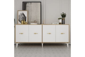 Thyros Konsollbord 180 cm - Eik/Hvit - Møbler - Bord - Avlastningsbord & sidobord - Konsollbord & gangbord