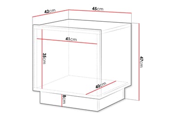 Torvalen Sängbord 45 cm - Beige - Møbler - Bord - Avlastningsbord & sidobord - Sengebord & nattbord