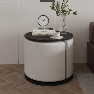 Torven Sett med sidebord 43x47x43 cm - Antrasitt - Møbler - Bord - Avlastningsbord & sidobord - Brettbord og småbord