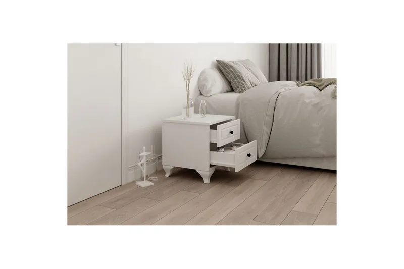 Torvenn Nattbord 45 cm - Matt Hvit - Møbler - Bord - Avlastningsbord & sidobord - Sengebord & nattbord