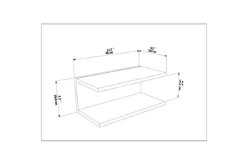 Torvic Nattbord 45 cm - Beige - Møbler - Bord - Avlastningsbord & sidobord - Sengebord & nattbord