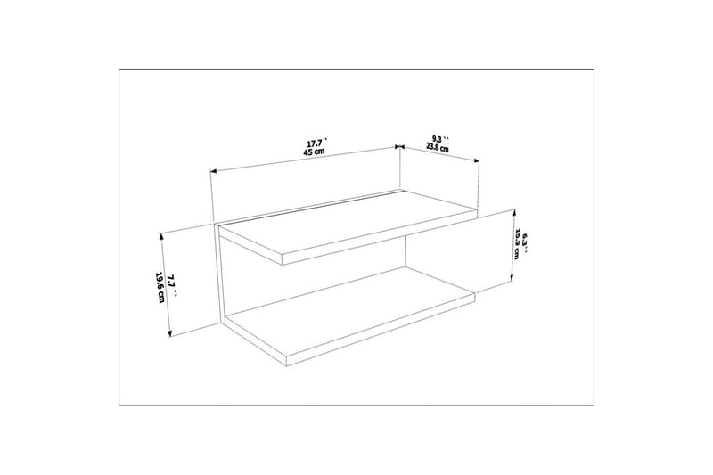 Torvic Nattbord 45 cm - Beige - Møbler - Bord - Avlastningsbord & sidobord - Sengebord & nattbord