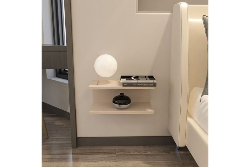 Torvic Nattbord 45 cm - Beige - Møbler - Bord - Avlastningsbord & sidobord - Sengebord & nattbord
