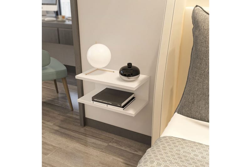 Torvic Nattbord 45 cm - Hvit - Møbler - Bord - Avlastningsbord & sidobord - Sengebord & nattbord