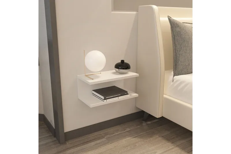 Torvic Nattbord 45 cm - Hvit - Møbler - Bord - Avlastningsbord & sidobord - Sengebord & nattbord