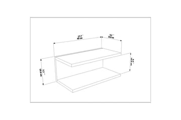 Torvic Nattbord 45 cm - Hvit - Møbler - Bord - Avlastningsbord & sidobord - Sengebord & nattbord