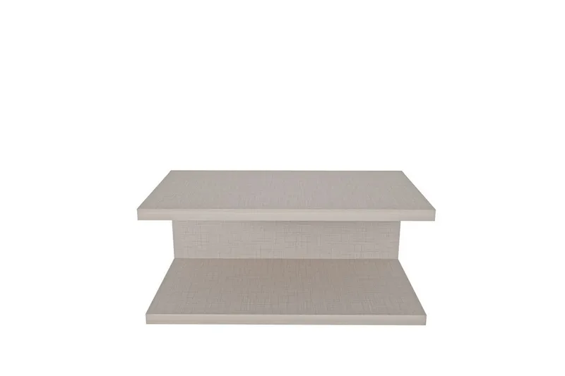Torvic Vegghengt Nattbord 45 cm med Lyst Treutseende, Oppbevaring med Hylle, Beige