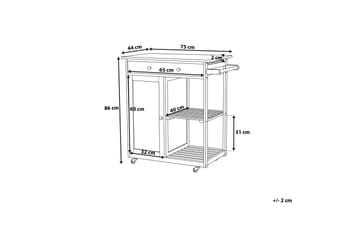 Trapani Serveringsbord 75 cm - Svart - Oppbevaring - Oppbevaringsmøbler - Kjøkkenøy