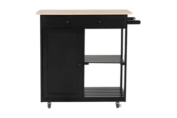 Trapani Serveringsbord 75 cm - Svart - Oppbevaring - Oppbevaringsmøbler - Kjøkkenøy