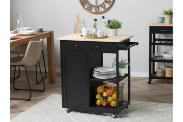 Trapani Serveringsbord 75 cm - Svart - Oppbevaring - Oppbevaringsmøbler - Kjøkkenøy