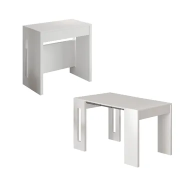 Uttrekkbart konsollbord Homitis Nivo (80 x 76,1 x 44 cm) Hvit