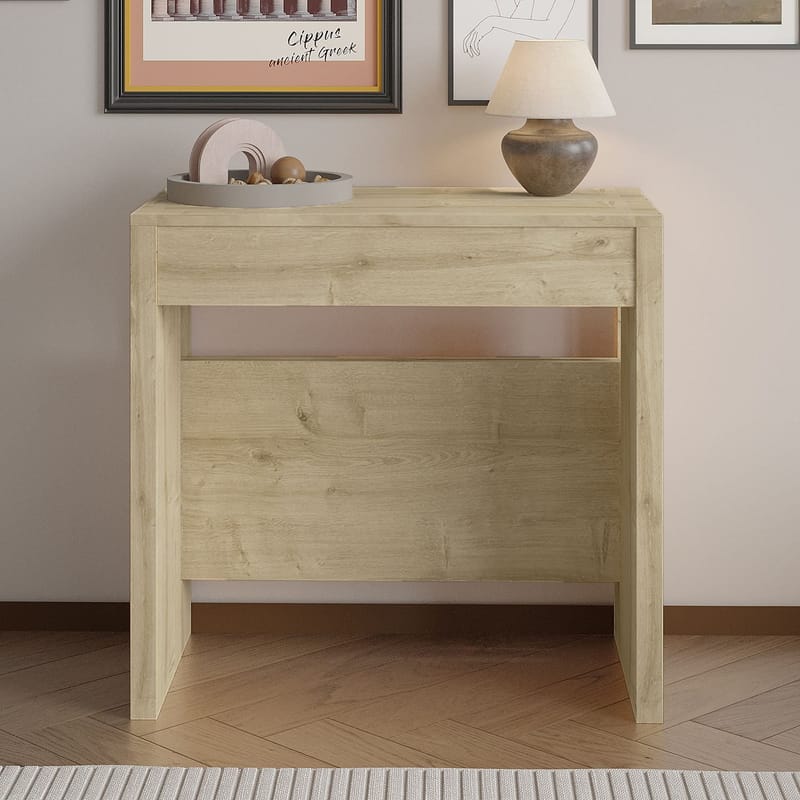 Uttrekkbart konsollbord Homitis Nivo (80 x 76,1 x 44 cm) Sapphire Oak - Møbler - Bord - Avlastningsbord & sidobord - Konsollbord & gangbord