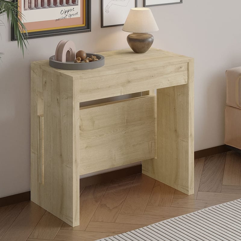 Uttrekkbart konsollbord Homitis Nivo (80 x 76,1 x 44 cm) Sapphire Oak - Møbler - Bord - Avlastningsbord & sidobord - Konsollbord & gangbord