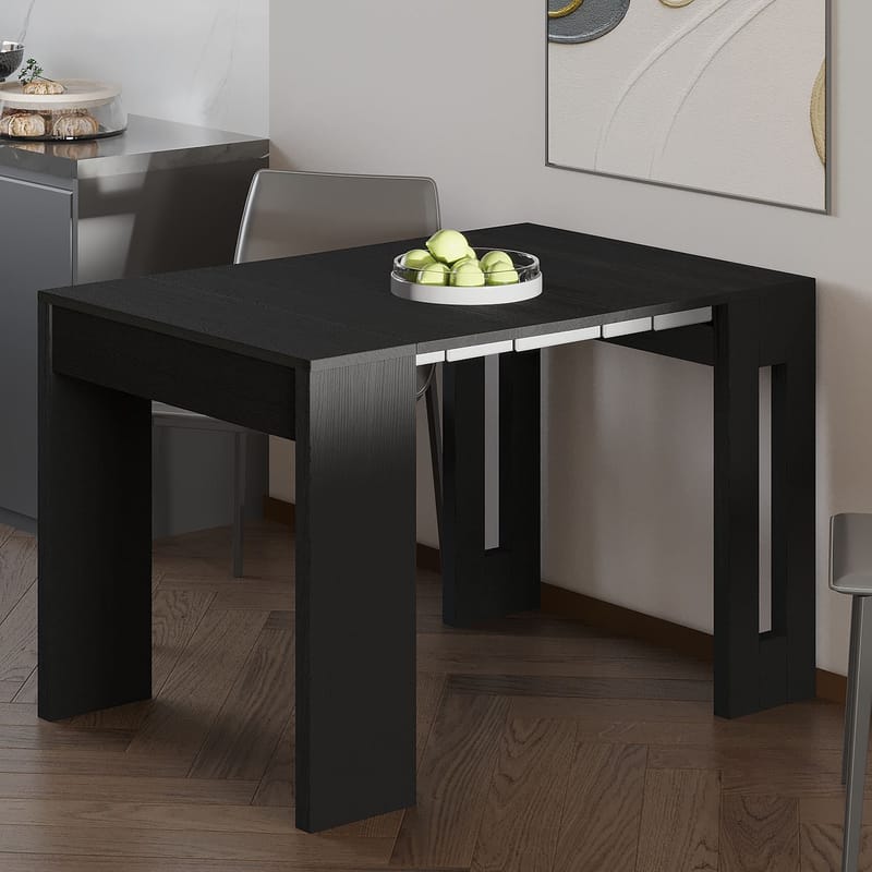 Uttrekkbart konsollbord Homitis Nivo (80 x 76,1 x 44 cm) Svart tre - Møbler - Bord - Avlastningsbord & sidobord - Konsollbord & gangbord