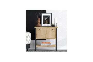 Valery Nattbord 55 cm - Eik/Sort - Møbler - Bord - Avlastningsbord & sidobord - Sengebord & nattbord