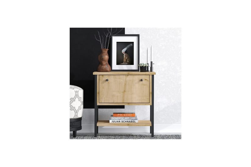 Valery Nattbord 55 cm - Eik/Sort - Møbler - Bord - Avlastningsbord & sidobord - Sengebord & nattbord