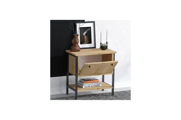 Valery Nattbord 55 cm - Eik/Sort - Møbler - Bord - Avlastningsbord & sidobord - Sengebord & nattbord