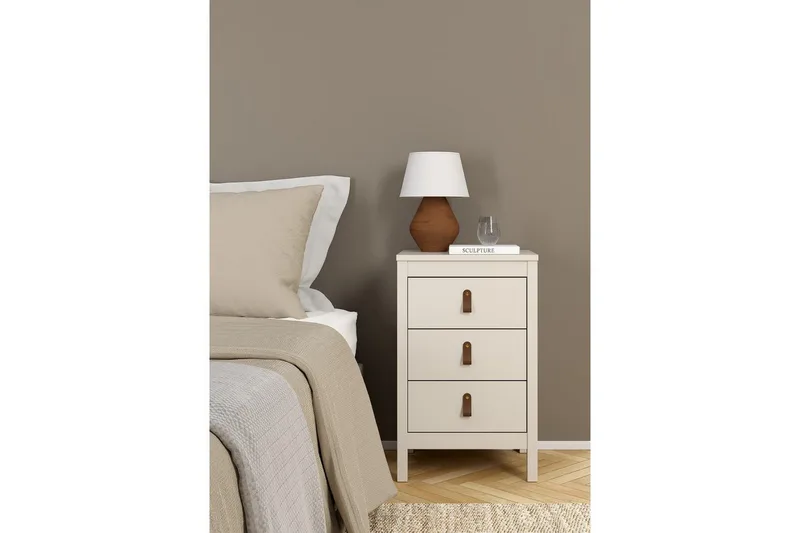 Vallvidera Sengebord 44 cm - Beige - Møbler - Bord - Avlastningsbord & sidobord - Sengebord & nattbord