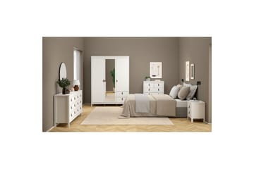 Vallvidera Sengebord 44 cm - Hvit - Møbler - Bord - Avlastningsbord & sidobord - Sengebord & nattbord