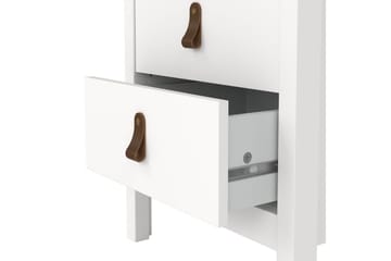 Vallvidera Sengebord 44 cm - Hvit - Møbler - Bord - Avlastningsbord & sidobord - Sengebord & nattbord