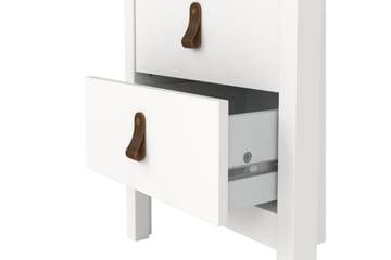 Vallvidera Sengebord 44 cm - Hvit - Møbler - Bord - Avlastningsbord & sidobord - Sengebord & nattbord