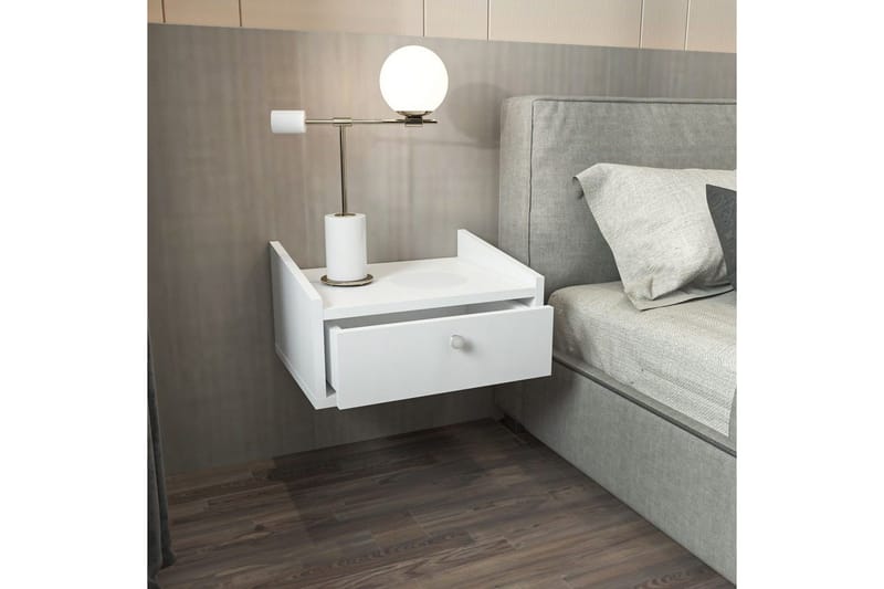 Valros Nattbord 45 cm - Hvit - Møbler - Bord - Avlastningsbord & sidobord - Sengebord & nattbord