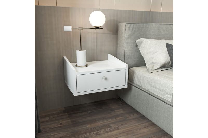 Valros Nattbord 45 cm - Hvit - Møbler - Bord - Avlastningsbord & sidobord - Sengebord & nattbord