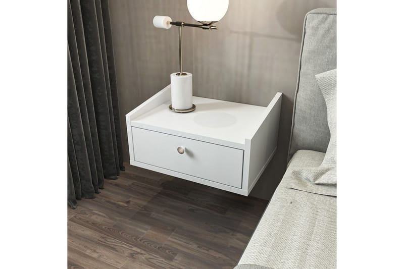 Valros Nattbord 45 cm - Hvit - Møbler - Bord - Avlastningsbord & sidobord - Sengebord & nattbord