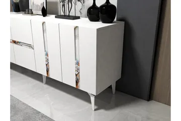 Vania Konsollbord 150 cm - Hvit/Sølv - Møbler - Bord - Avlastningsbord & sidobord - Konsollbord & gangbord