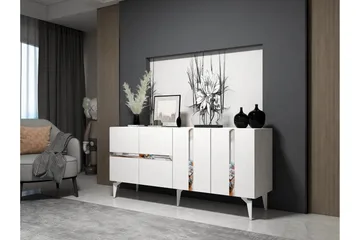 Vania Konsollbord 150 cm - Hvit/Sølv - Møbler - Bord - Avlastningsbord & sidobord - Konsollbord & gangbord