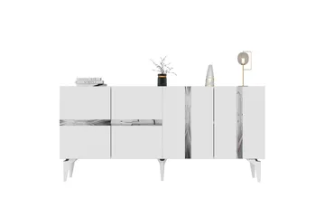 Vania Konsollbord 150 cm - Hvit/Sølv - Møbler - Bord - Avlastningsbord & sidobord - Konsollbord & gangbord