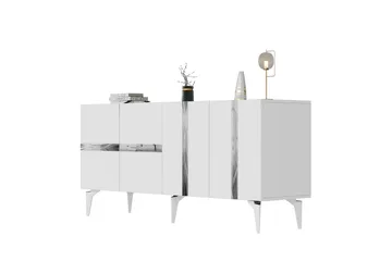 Vania Konsollbord 150 cm - Hvit/Sølv - Møbler - Bord - Avlastningsbord & sidobord - Konsollbord & gangbord