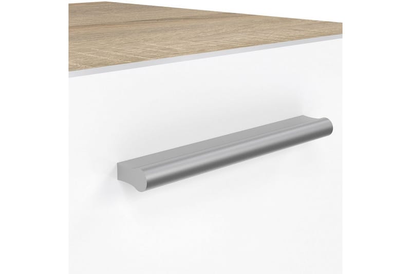 Vansu Nattbord 40 cm - Hvit/Natur - Møbler - Bord - Avlastningsbord & sidobord - Sengebord & nattbord