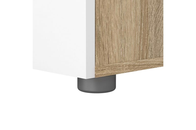 Vansu Nattbord 40 cm - Hvit/Natur - Møbler - Bord - Avlastningsbord & sidobord - Sengebord & nattbord