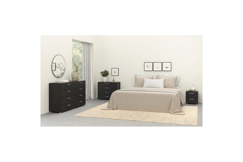 Vansu Nattbord 40 cm - Svart - Møbler - Bord - Avlastningsbord & sidobord - Sengebord & nattbord