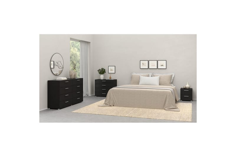 Vansu Nattbord 40 cm - Svart - Møbler - Bord - Avlastningsbord & sidobord - Sengebord & nattbord
