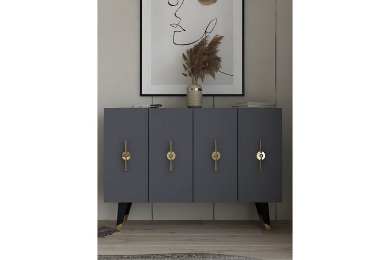 Varen Konsollbord 120 cm - Gull/Antrasitt - Møbler - Bord - Avlastningsbord & sidobord - Konsollbord & gangbord