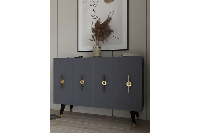 Varen Konsollbord 120 cm - Gull/Antrasitt - Møbler - Bord - Avlastningsbord & sidobord - Konsollbord & gangbord