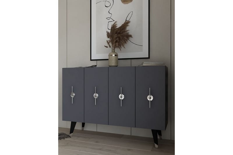 Varen Konsollbord 120 cm - Sølv/Antrasitt - Møbler - Bord - Avlastningsbord & sidobord - Konsollbord & gangbord