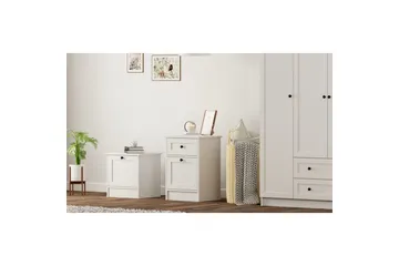 Varion Nattbord 45 cm - Matt Hvit - Møbler - Bord - Avlastningsbord & sidobord - Sengebord & nattbord