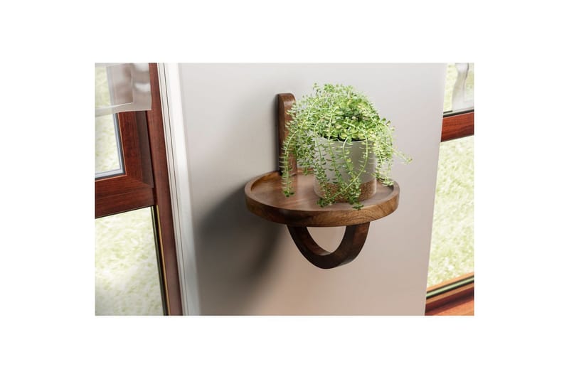 Vegghylle Wohnling Rundt heltre veggmontert nattbord i landstil - Møbler - Bord - Avlastningsbord & sidobord - Sengebord & nattbord