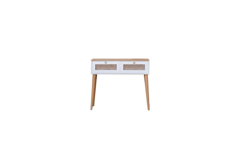 Velin Konsollbord 95 cm - Mellomfarget tre/Hvit - Møbler - Bord - Avlastningsbord & sidobord - Konsollbord & gangbord