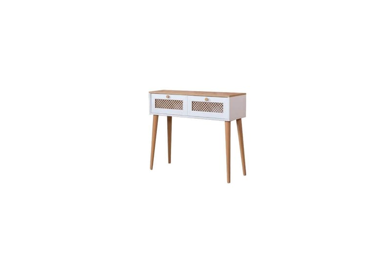 Velin Konsollbord 95 cm - Mellomfarget tre/Hvit - Møbler - Bord - Avlastningsbord & sidobord - Konsollbord & gangbord