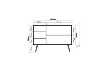 Vellavie Skjenk Dekor - Brun - Oppbevaring - Oppbevaringsmøbler - Sideboard & skjenk