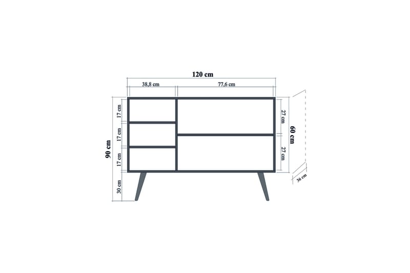 Vellavie Skjenk Dekor - Brun - Oppbevaring - Oppbevaringsmøbler - Sideboard & skjenk